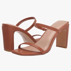 Heels | The drop Avery square toe heels | Toffee Color (orange/brown)